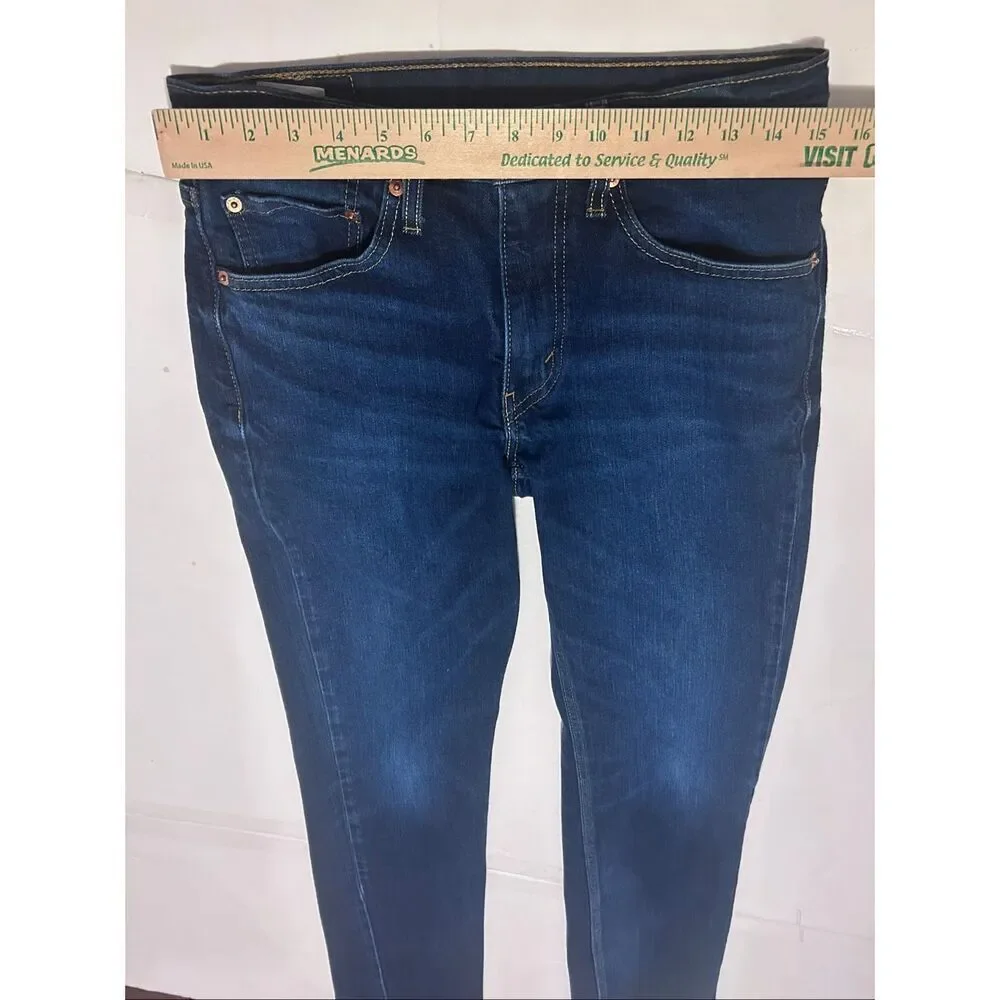 Levi's Men’s 511 Dark Wash Blue Denim Jeans Tag W31 L32 Actual 30 x 30.5